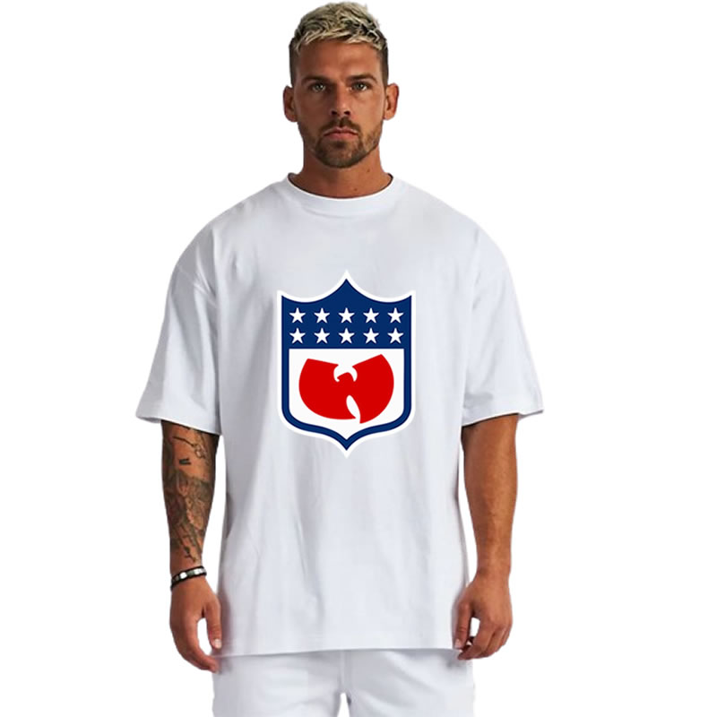 Nome do produto: Camiseta de Malha Oversized Wu Tang Clan Logo Escudo América