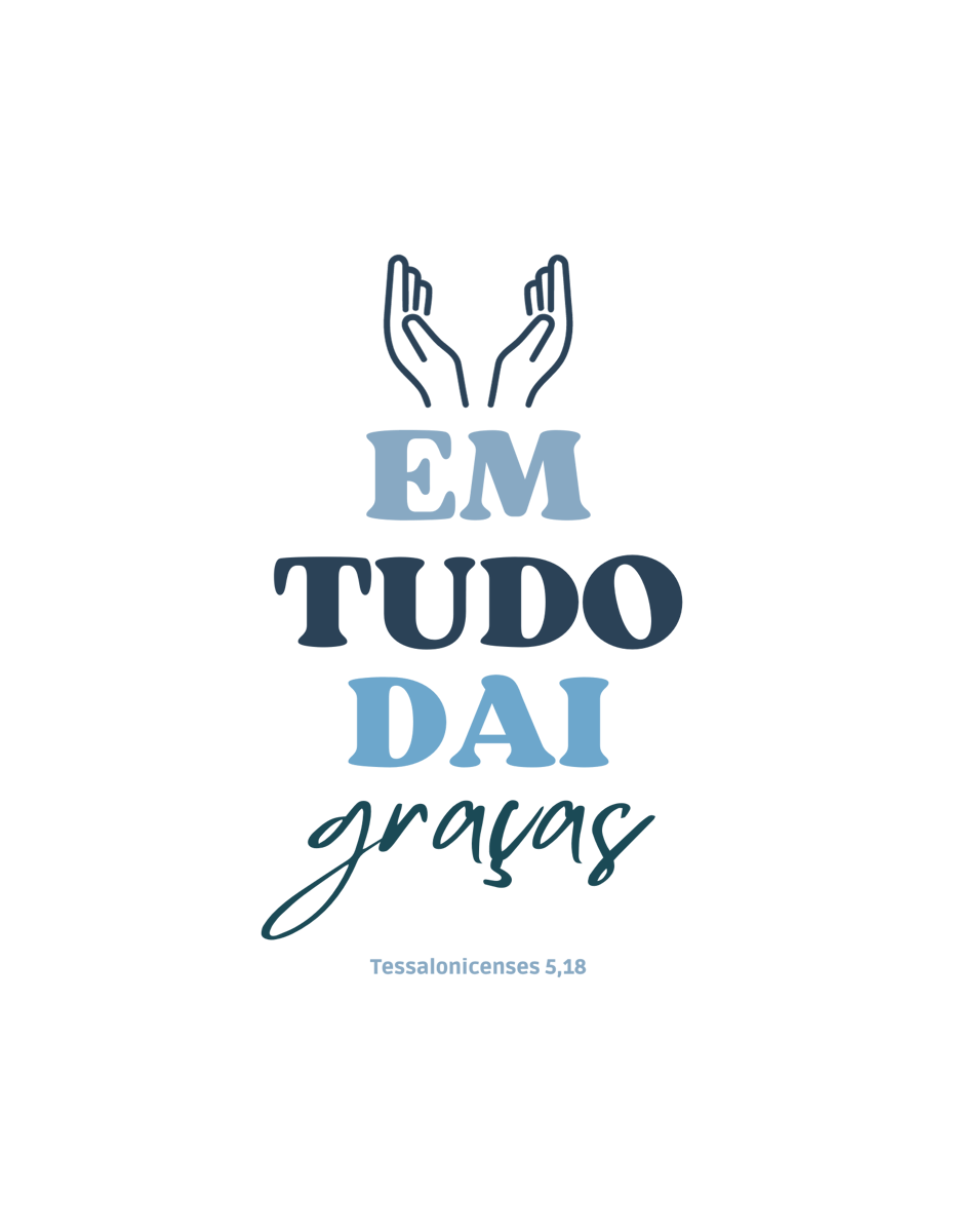 Nome do produto: CAMISETA EM TUDO DAI GRAÇAS