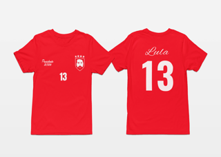Nome do produto T-shirt Tradicional BRASIL LULA TETRA (Nome e numero nas costas)