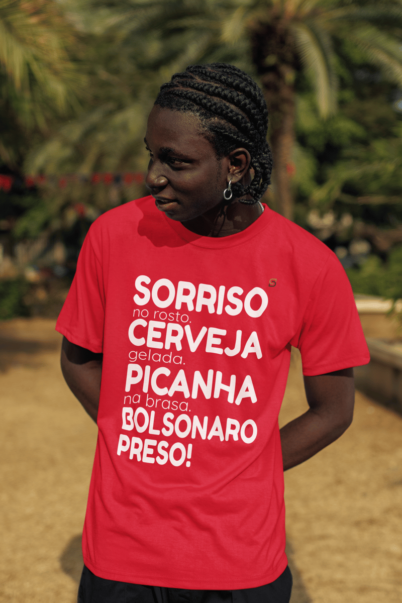 Nome do produto: T-shirt Tradicional Bolsonaro Preso!