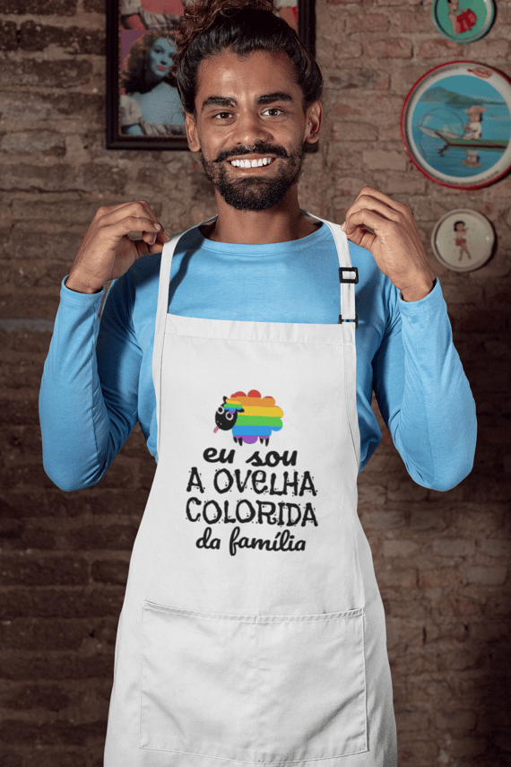 Avental Ovelha Colorida