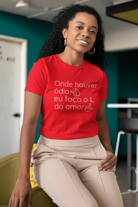 T-shirt Baby Look L do amor
