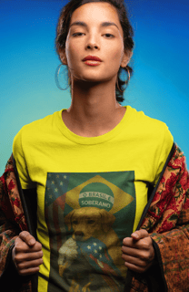 T-shirt Baby Look CACHORRO CARAMELO