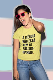 Nome do produto T-shirt Baby Look Estonada Ciência