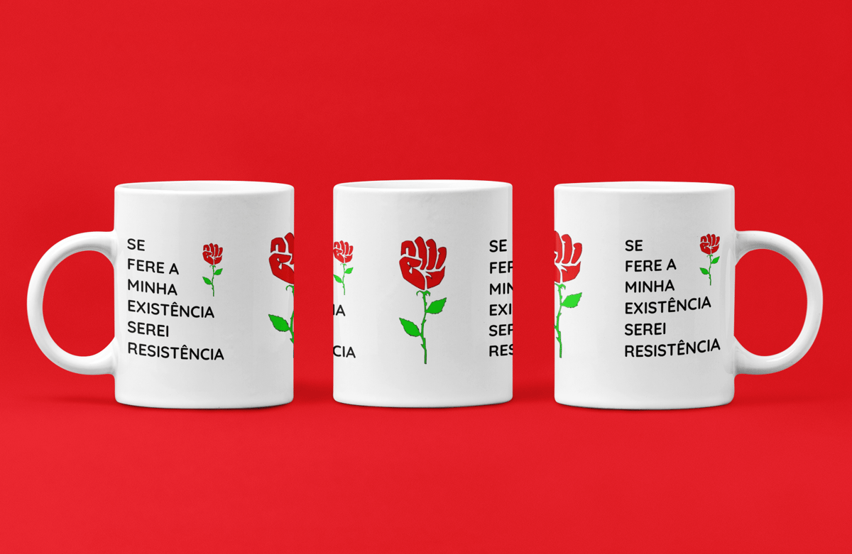 Nome do produto: Caneca Serei Resistência