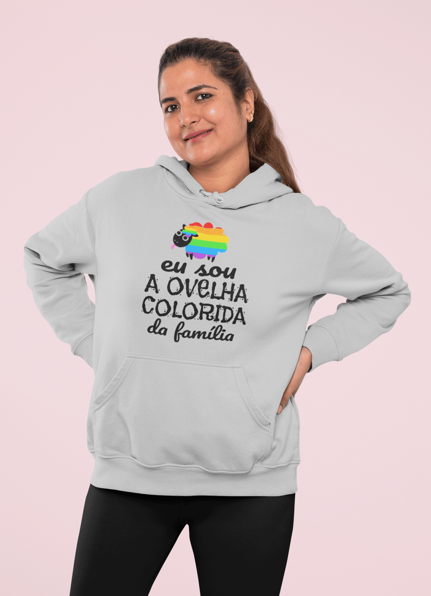 Nome do produto: Moletom UNISSEX Canguru Ovelha Colorida