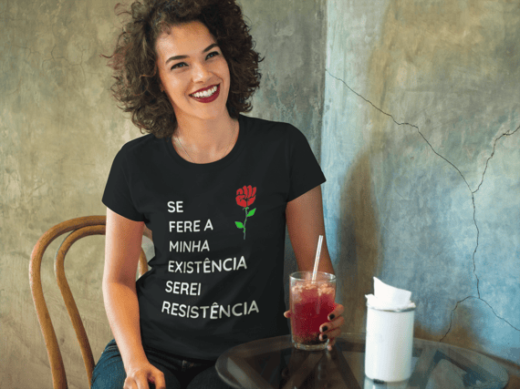 T-shirt Baby Look Serei Resistência