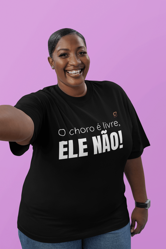 T-shirt Plus Size O CHORO É LIVRE