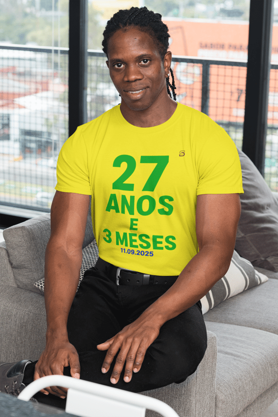 T-shirt Tradicional 27 ANOS E 3 MESES