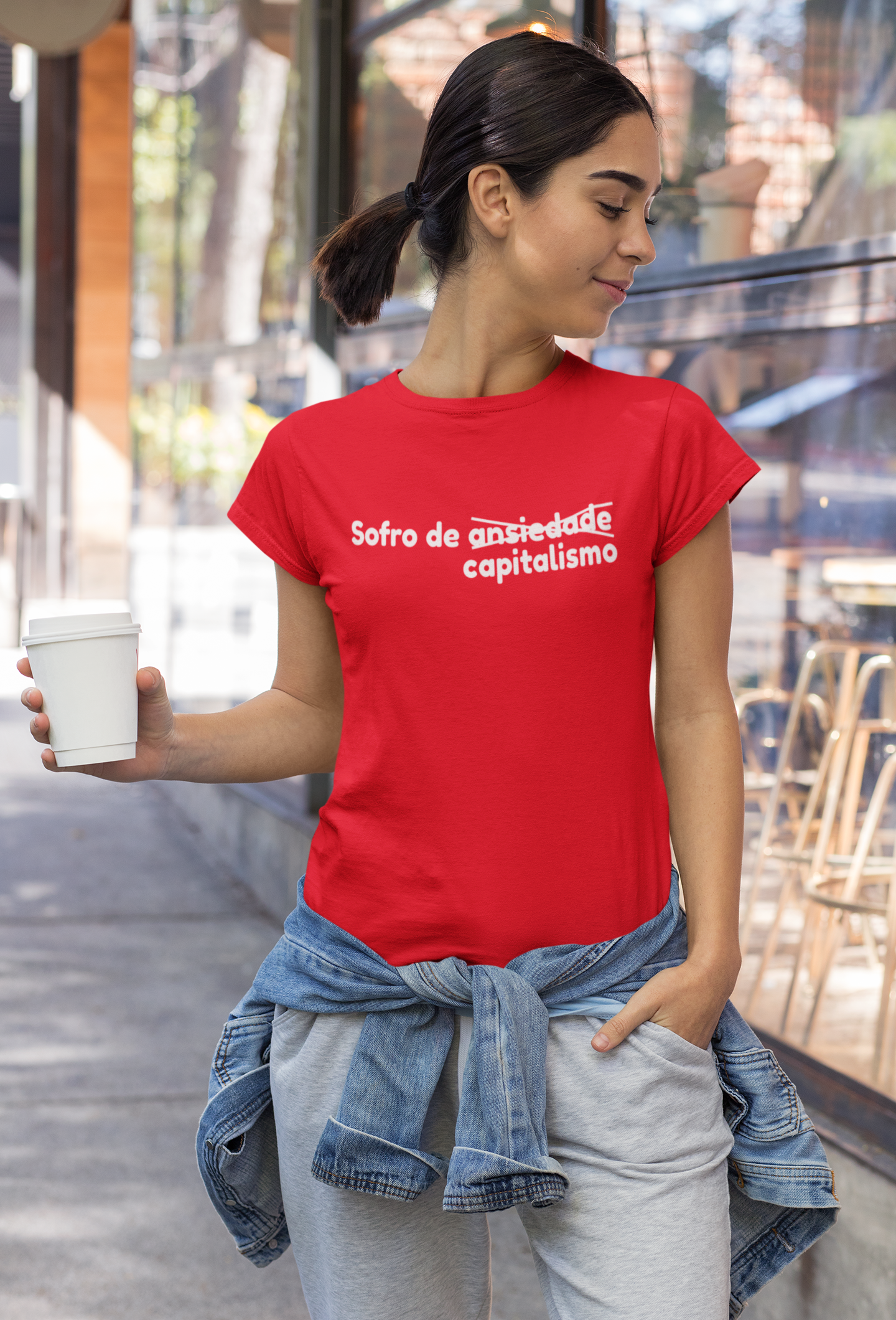 T-shirt Baby Look Sofro de capitalismo