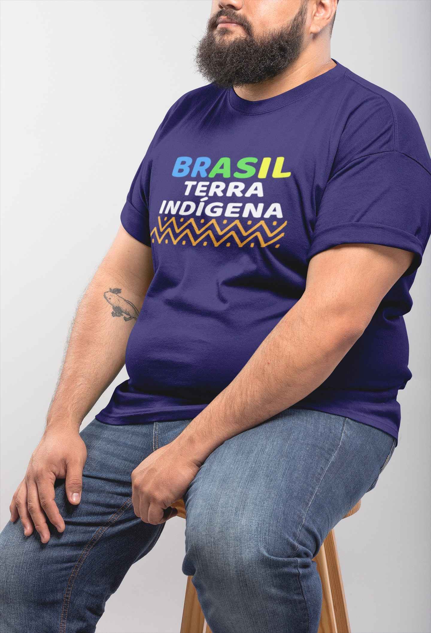 T-shirt Plus Size BRASIL TERRA INDÍGENA