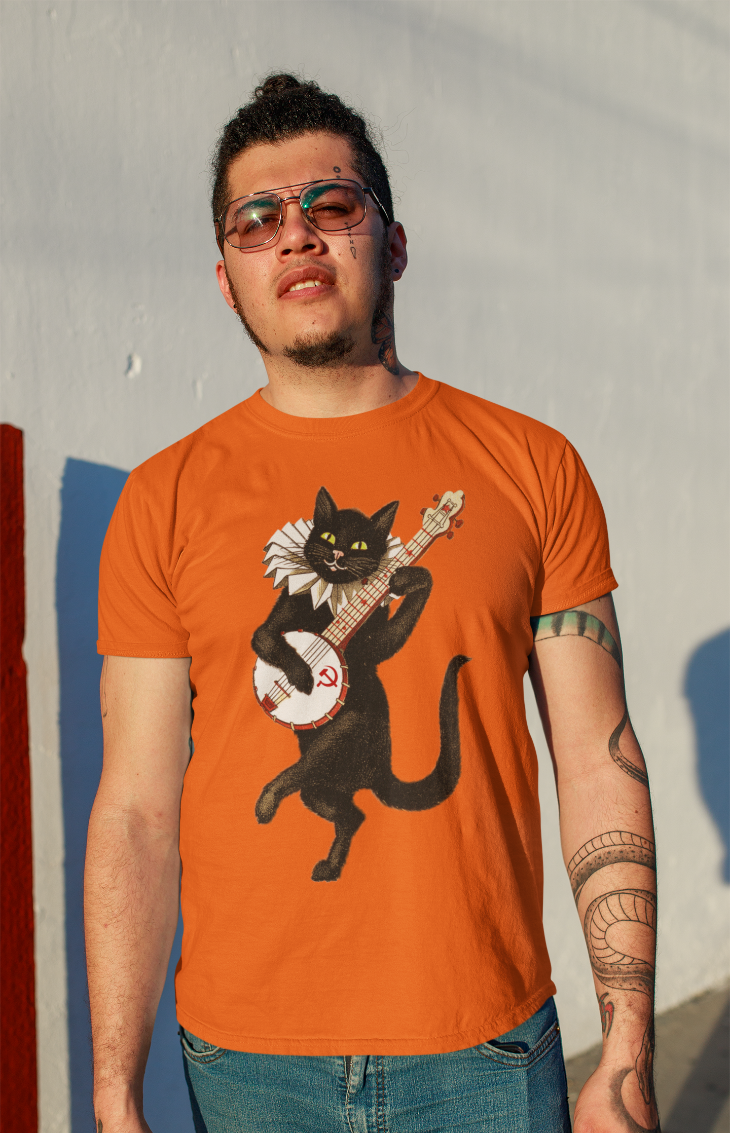 T-shirt Tradicional Gato Comunista