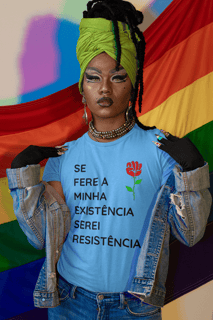 Nome do produto T-shirt Baby Look Serei Resistência