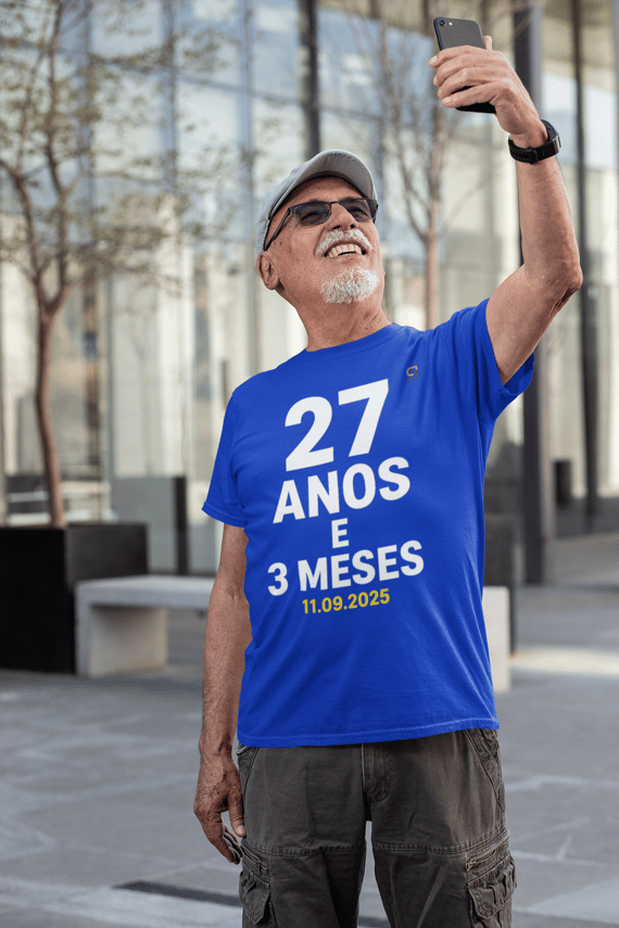 T-shirt Tradicional 27 ANOS E 3 MESES