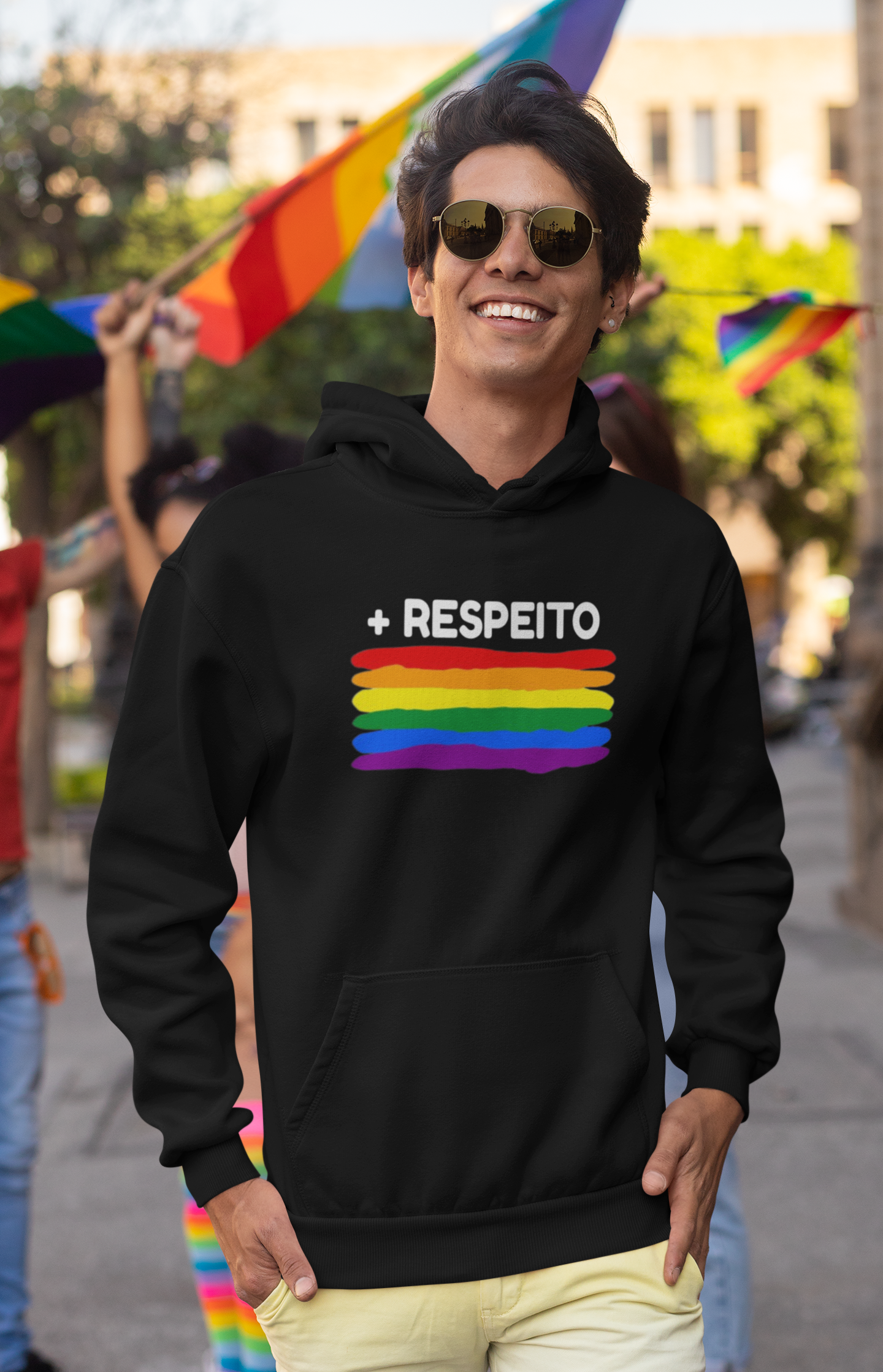 Moletom UNISSEX Canguru +Respeito