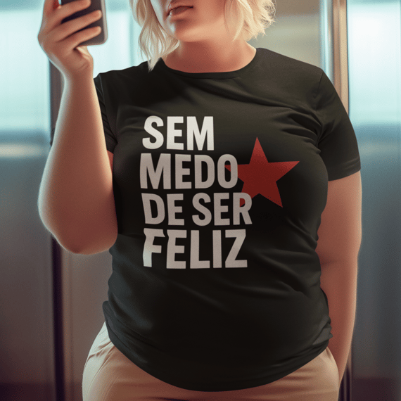 T-shirt Plus Size SEM MEDO