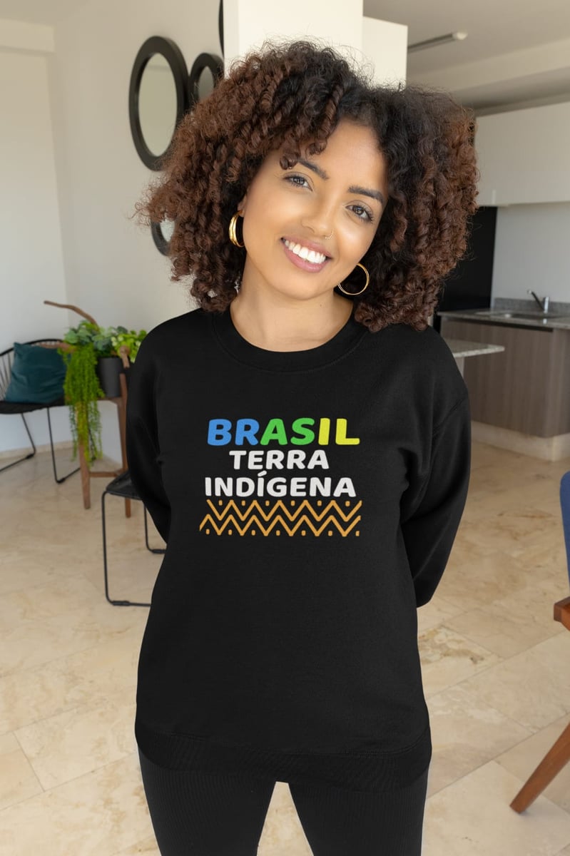Nome do produto: Moletom Prime BRASIL TERRA INDÍGENA