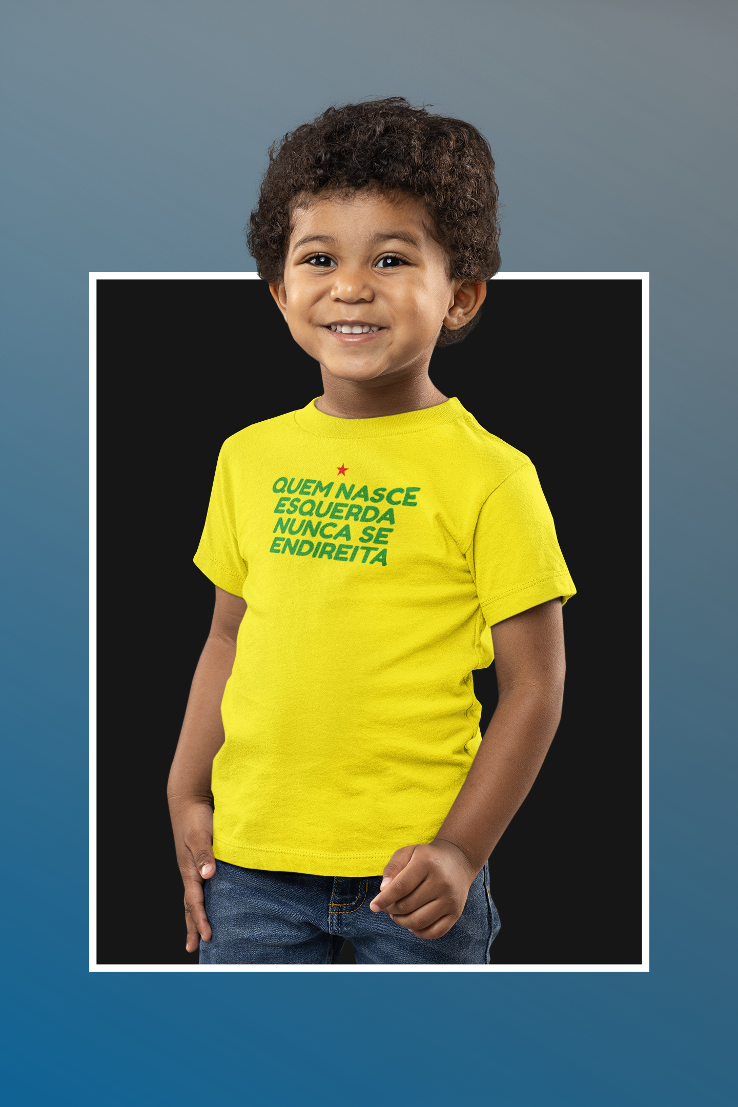 T-shirt Infantil NUNCA SE ENDIREITA