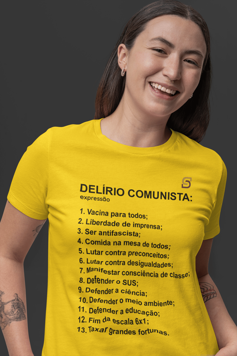 Nome do produto: T-shirt Baby Look Delírio Comunista