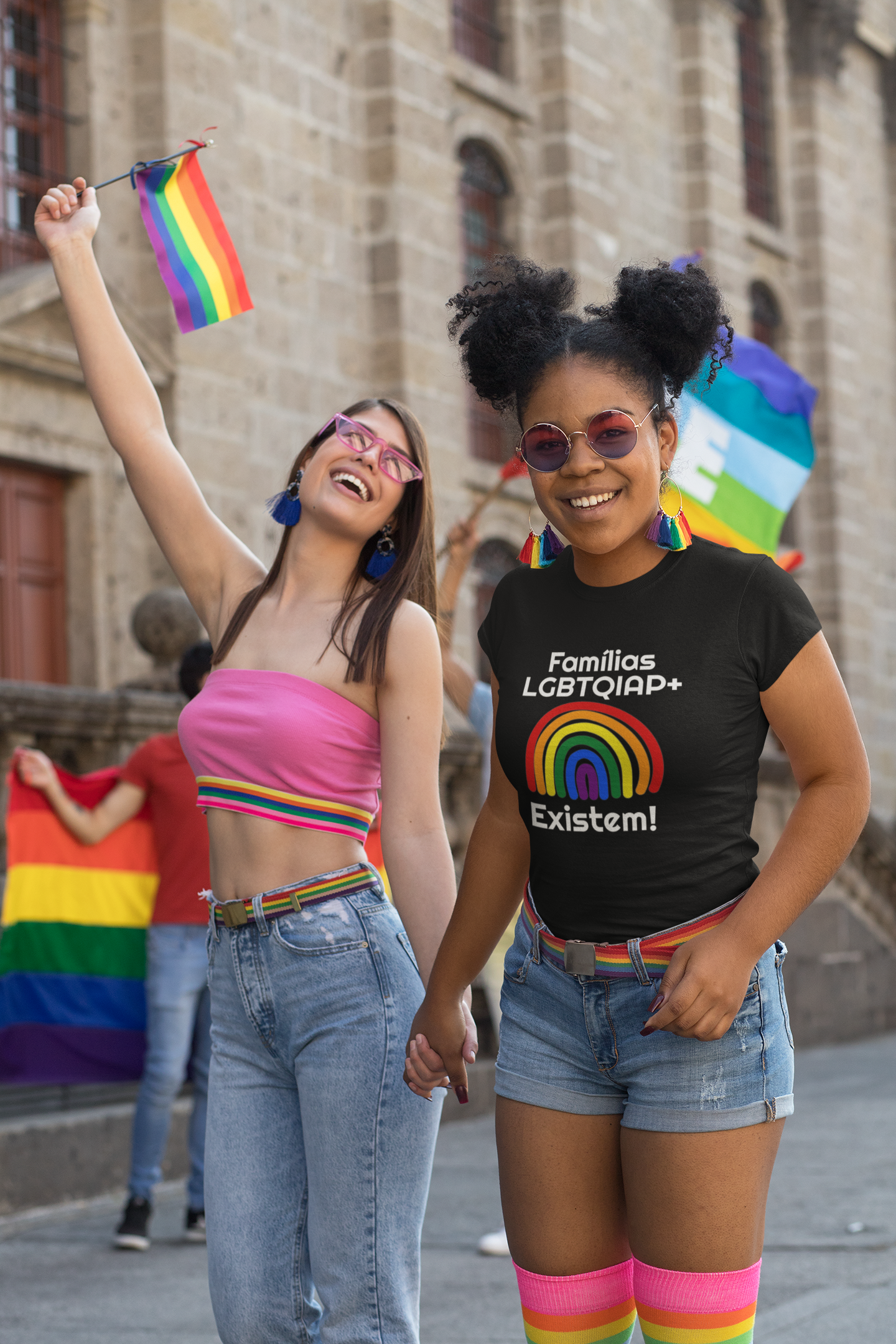 T-shirt Baby Look Famílias LGBTQIAP+