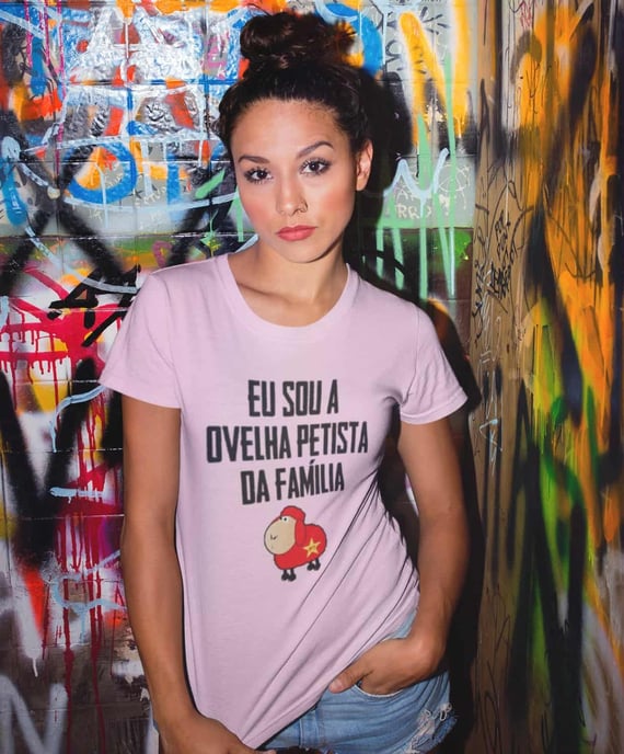 T-shirt Baby Look Ovelha Petista
