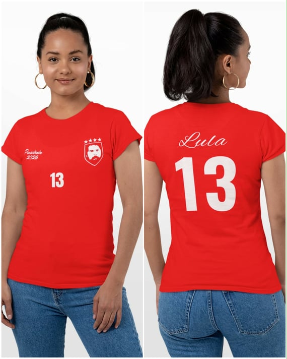 T-shirt Tradicional BRASIL LULA TETRA (Nome e numero nas costas)