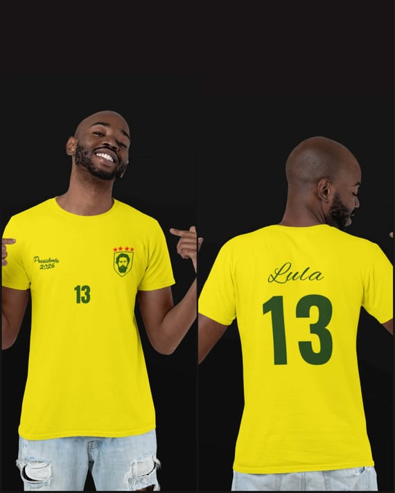 T-shirt Tradicional BRASIL LULA TETRA (Nome e numero nas costas)
