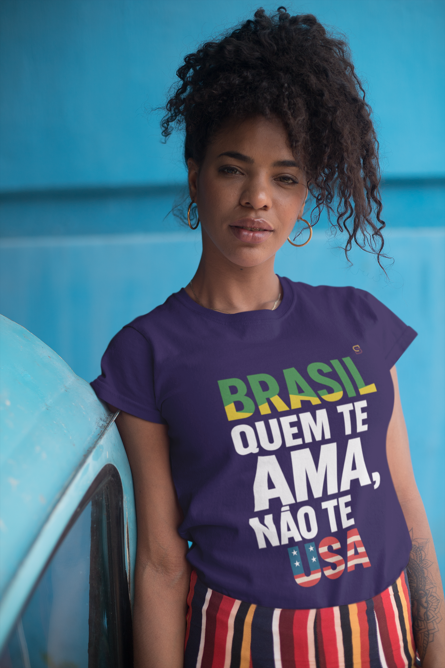 Baby Long Classic T-shirt Baby Look BRASIL QUEM TE AMA R$79,90 em