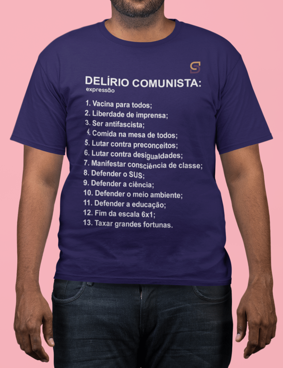 Nome do produto: T-shirt Plus Size Delerío Comunista
