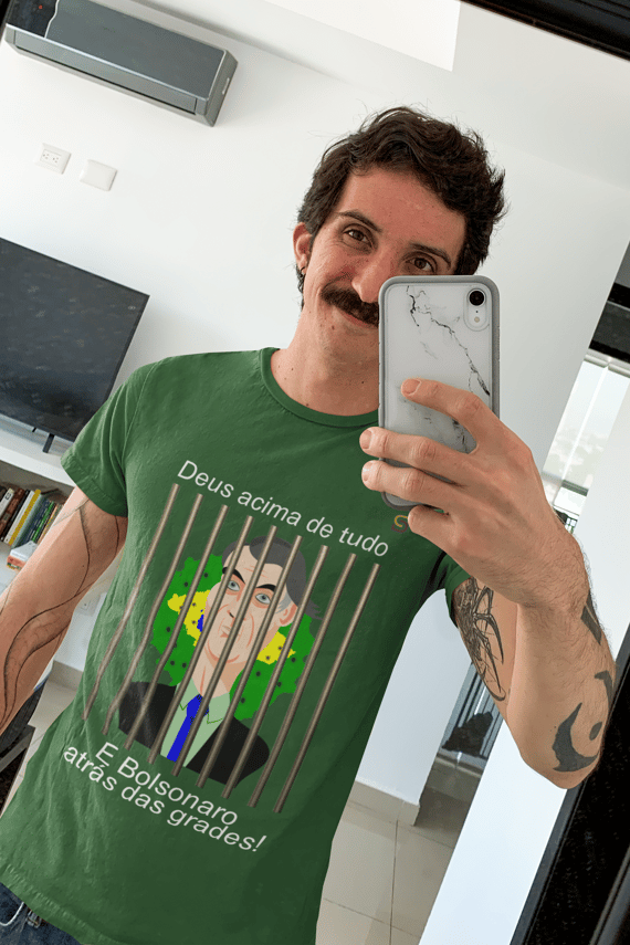 T-shirt Tradicional Bolsonaro atrás das grades!