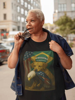 T-shirt Plus Size CACHORRO CARAMELO