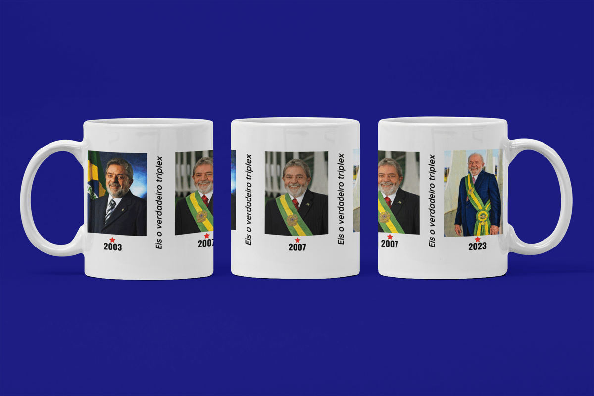 Nome do produto: Caneca Triplex do Lula