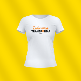 Nome do produtoBaby Look branca - Liderança Transforma