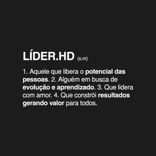 Nome do produtoCamiseta preta - LÍDER.HD, significado