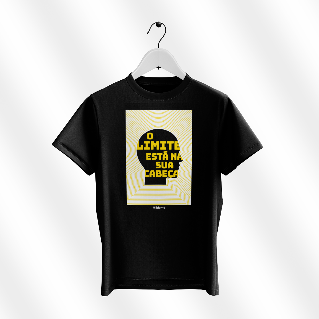 Nome do produto: Camiseta preta - O limite está na sua cabeça