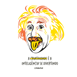 Nome do produtoBaby Look Branca - Criatividade, Einstein