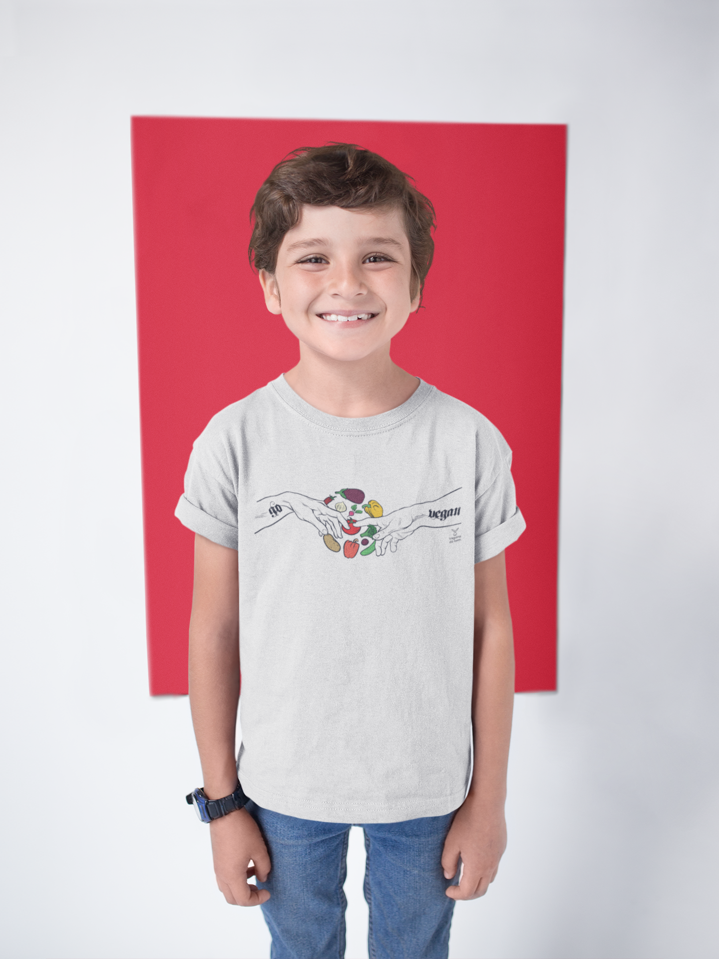 T-SHIRT INFANTIL - GO VEGAN (2 a 8 anos)