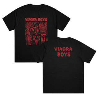 Nome do produto VIAGRA BOYS - CAMISETA - FRENTE E COSTAS - BRANCA E PRETA