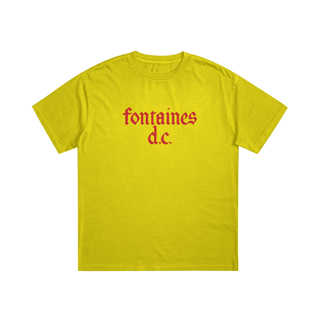 Nome do produto FONTAINES D.C - CAMISETA - PRETA, BRANCA E AMARELA
