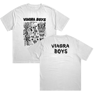 Nome do produto VIAGRA BOYS - CAMISETA FRENTE E COSTAS - VERDE, VERMELHA E BRANCA