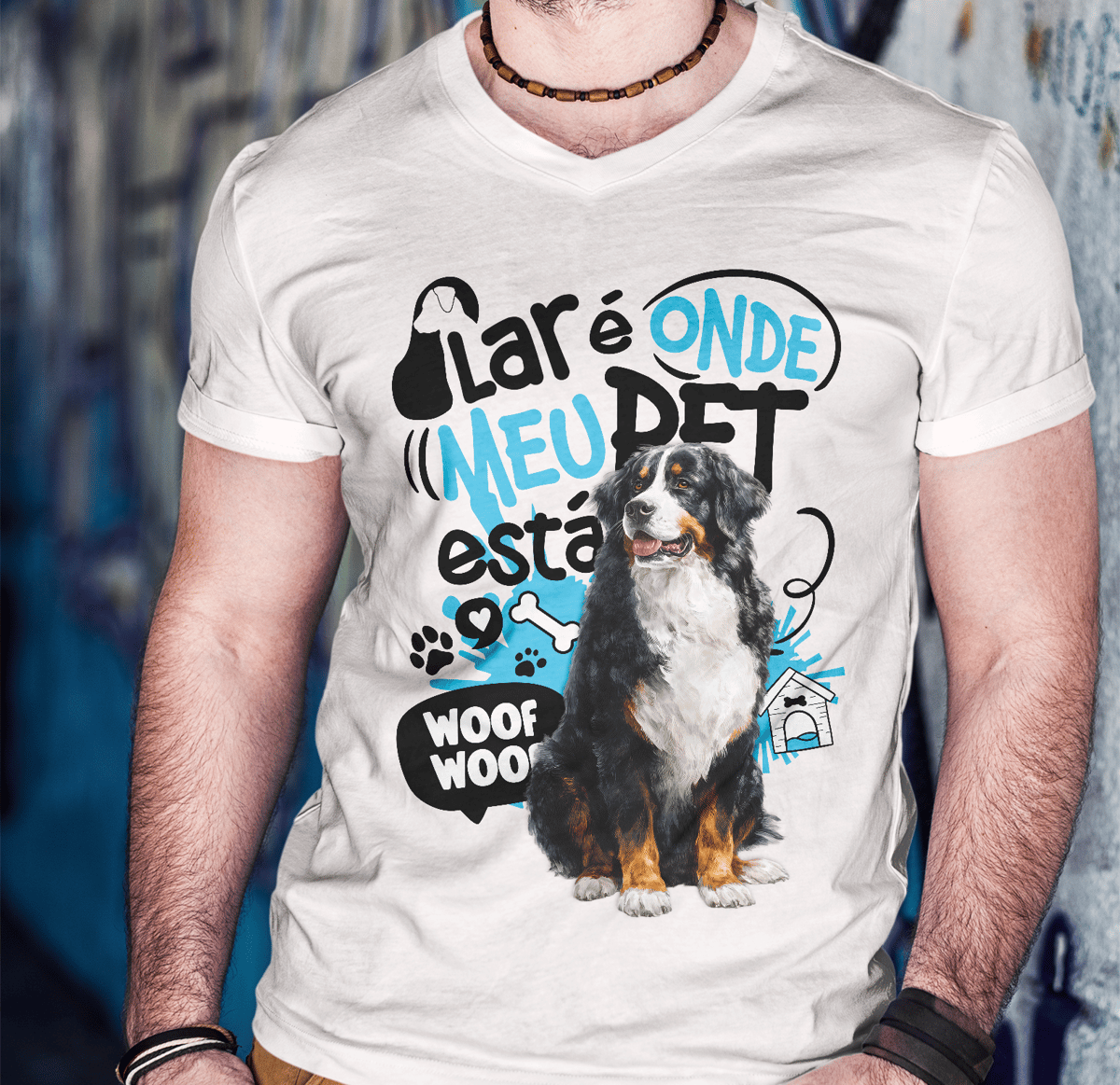 Nome do produto: Camisa Tecido - ( Prime ) - Lar de Pet - Bernese