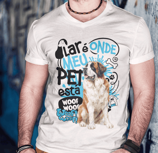 Camisa Tecido Unissex - Lar de Pet - São Bernardo