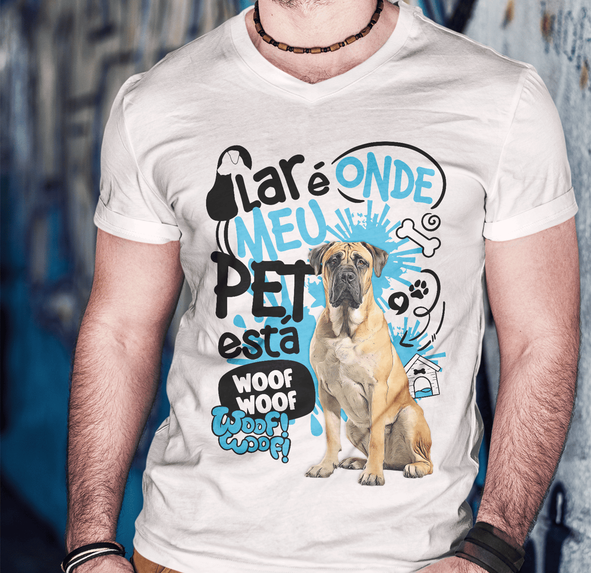 Nome do produto: Camisa Tecido Unissex - Lar de Pet - Boerboel