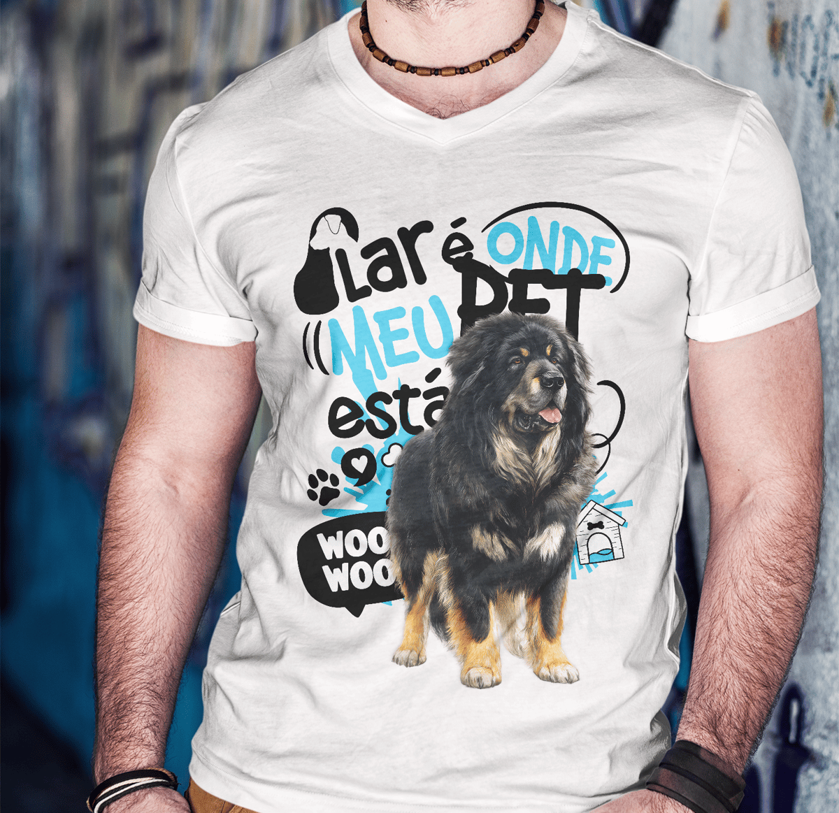 Nome do produto: Camisa Tecido - ( Prime ) - Lar de Pet - Mastim Tibetano
