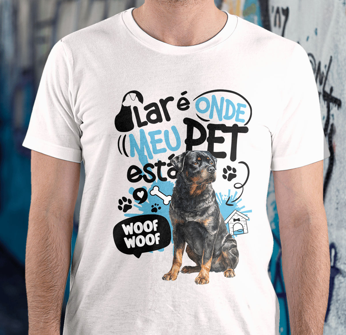 Nome do produto: Camisa Tecido - ( Quality ) - Lar de Pet - Rottweiler
