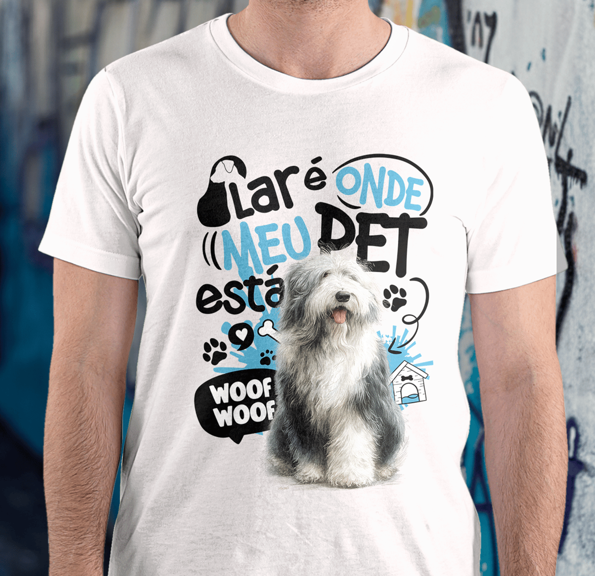 Nome do produto: Camisa Tecido - ( Quality ) - Lar de Pet - Sheepdog