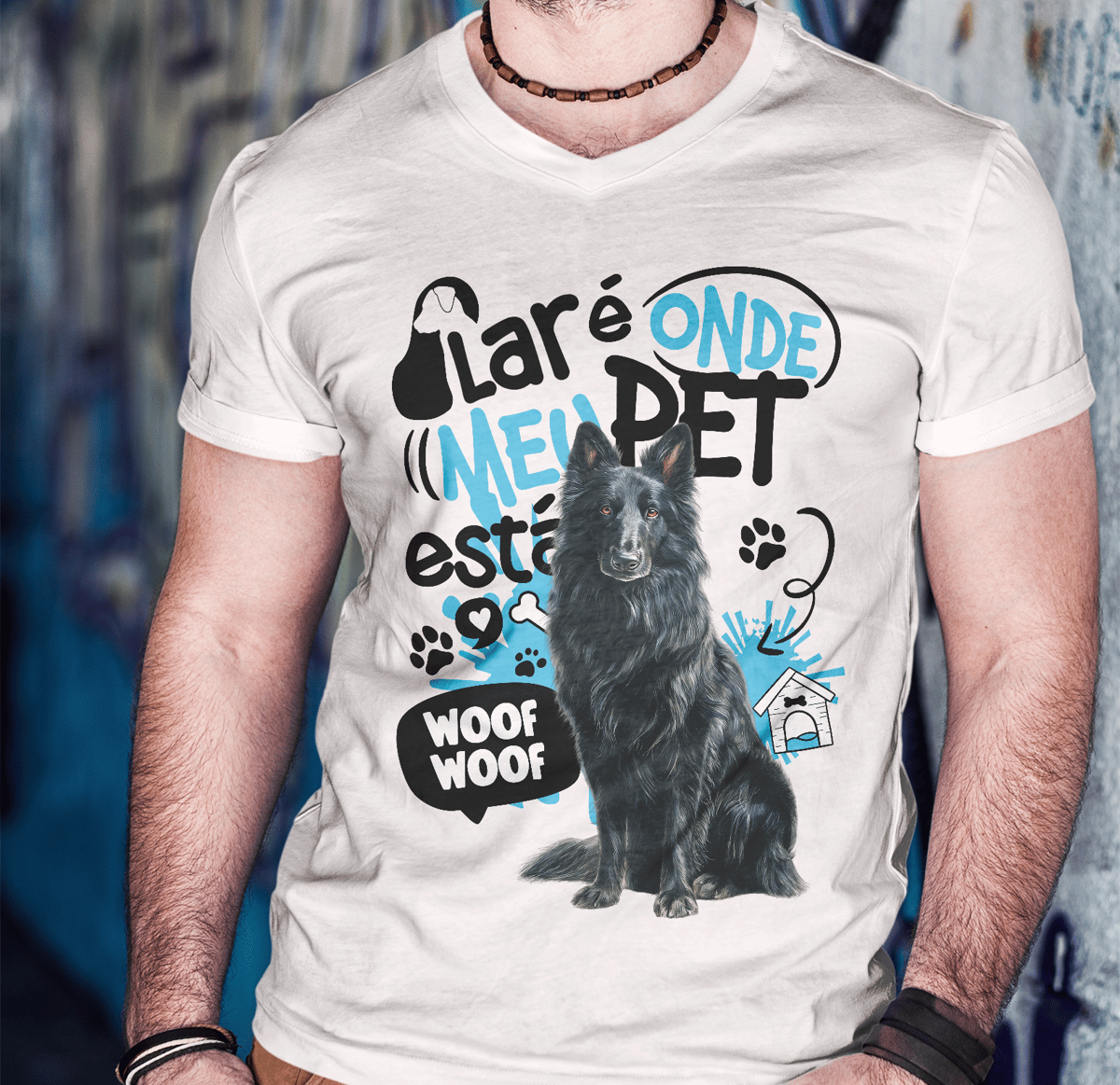 Nome do produto: Camisa Tecido - ( Prime ) - Lar de Pet - Pastor Belga