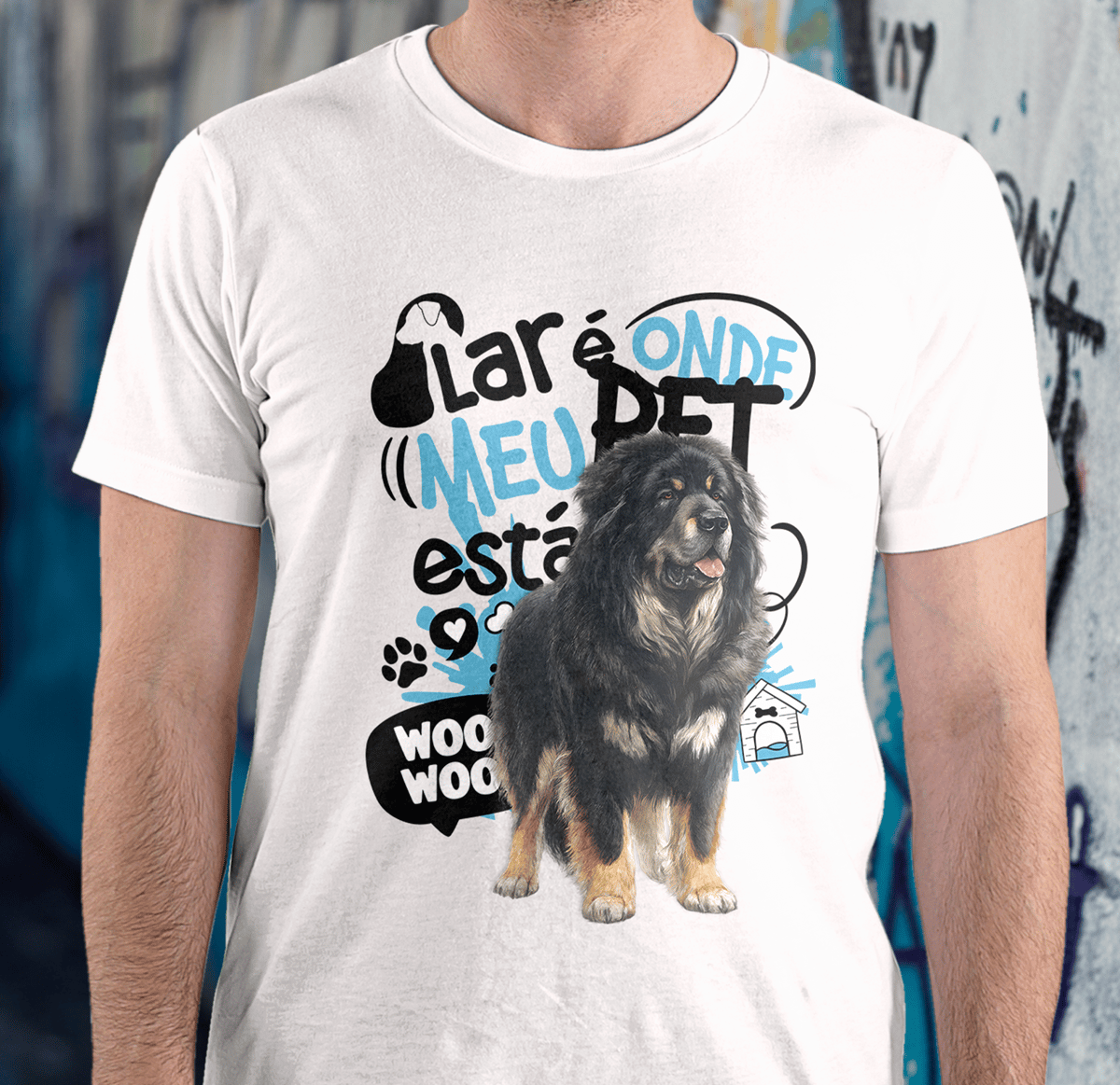 Nome do produto: Camisa Tecido - ( Quality ) - Lar de Pet - Mastim Tibetano