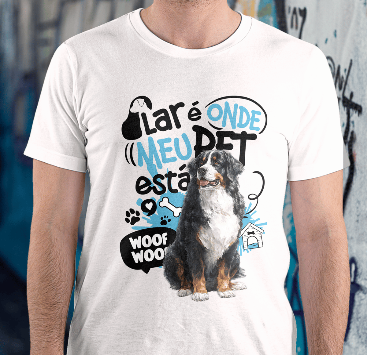 Nome do produto: Camisa Tecido - ( Quality ) - Lar de Pet - Bernese