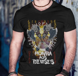 Camisa Tecido Unissex - Norse Mythology - Honra aos Deuses